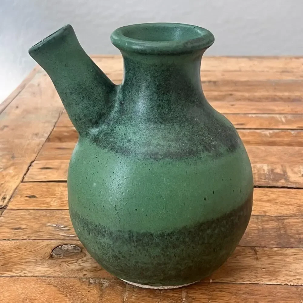 Studio Art Pottery Vassel With Spout 7